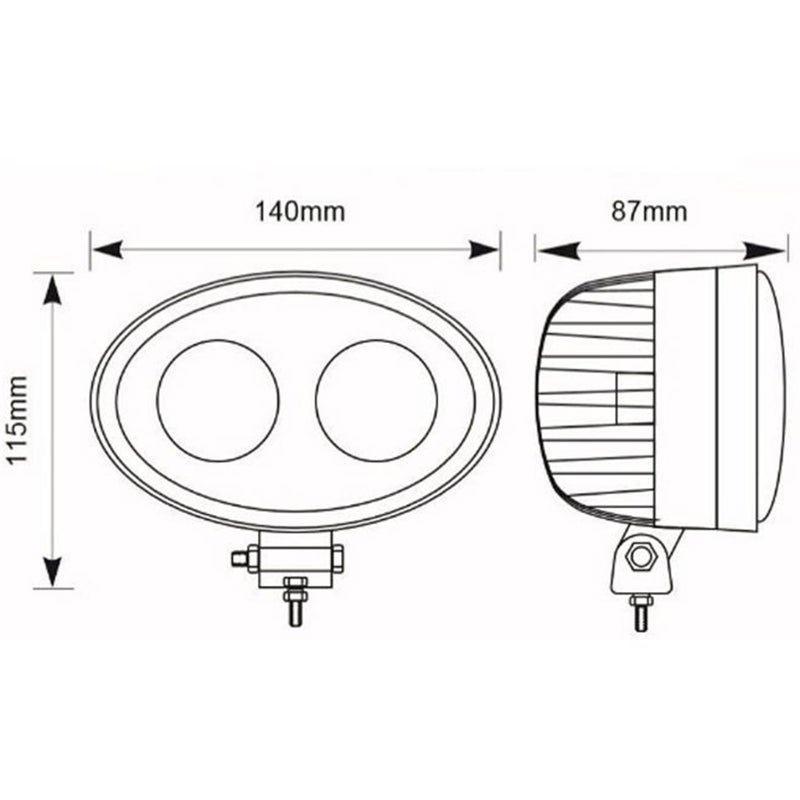 FUGUANG ضوء أمان رافعة فوكوانغ LED 8 واط ضوء بقعة حمراء لمنطقة الأمان في المستودع مؤشر أمان DC10V-80V شريحة جهد واسع (8 واط بقعة مربعة، حمراء) - Image 5